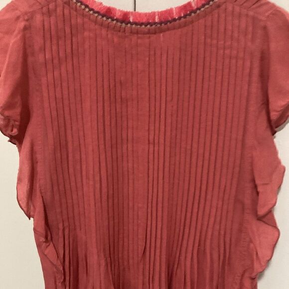 Poupette St Barth Girls’ Sasha V-Neck Mini Dress in Dusty Rose. Size XL (12-14). - Picture 5 of 10